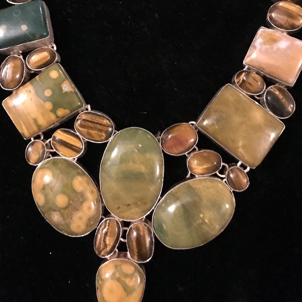 Jasper and Silver Necklace